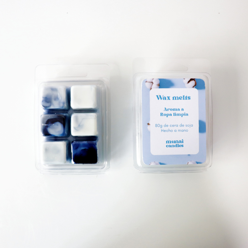 Tableta de wax melt con aroma a ropa limpia Munai Candle