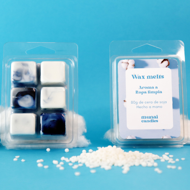 Tableta de wax melt con aroma a ropa limpia Munai Candle