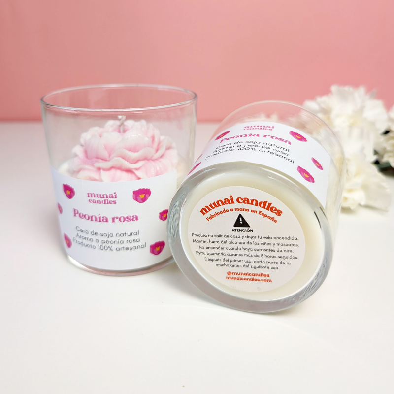 Vela aromática de Peonía