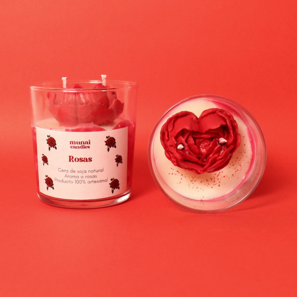 Vela aromática de Rosas