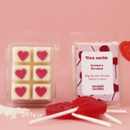 Wax melt artesanal de cera de soja con aroma a piruleta de Munai Candles