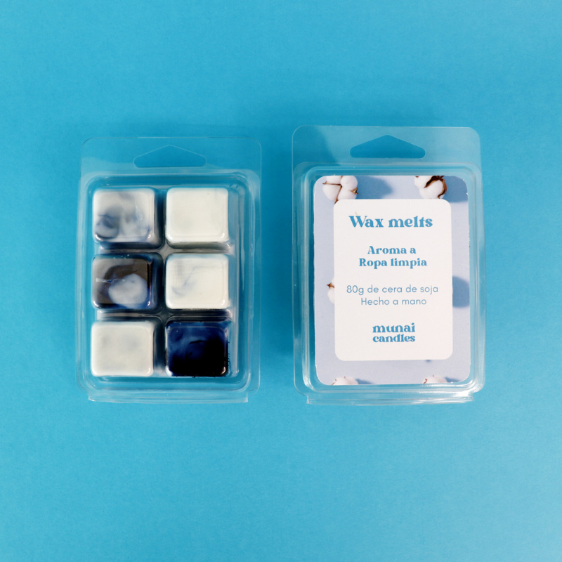 Tableta de wax melt con aroma a ropa limpia Munai Candle