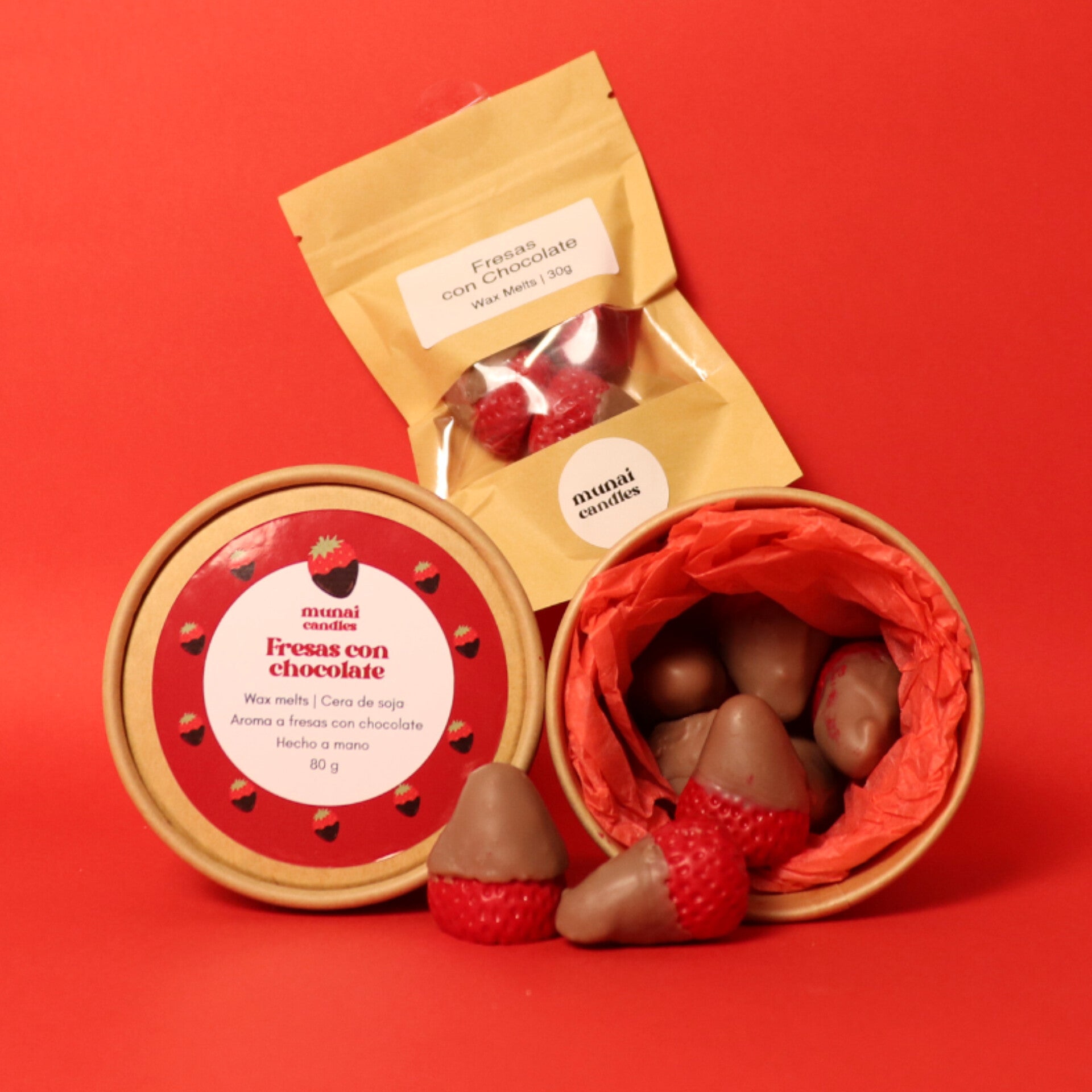 Wax Melts de Fresas con Chocolate